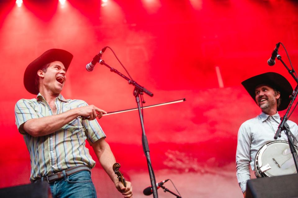 Old Crow Medicine Show's  Ketch Secor performs a June 25 gig in Tennessee. The band will play July 8 at the Levitate Music Festival in Marshfield.