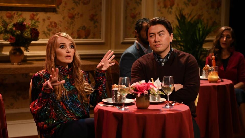 Chloe Fineman and Bowen Yang on Saturday Night Live