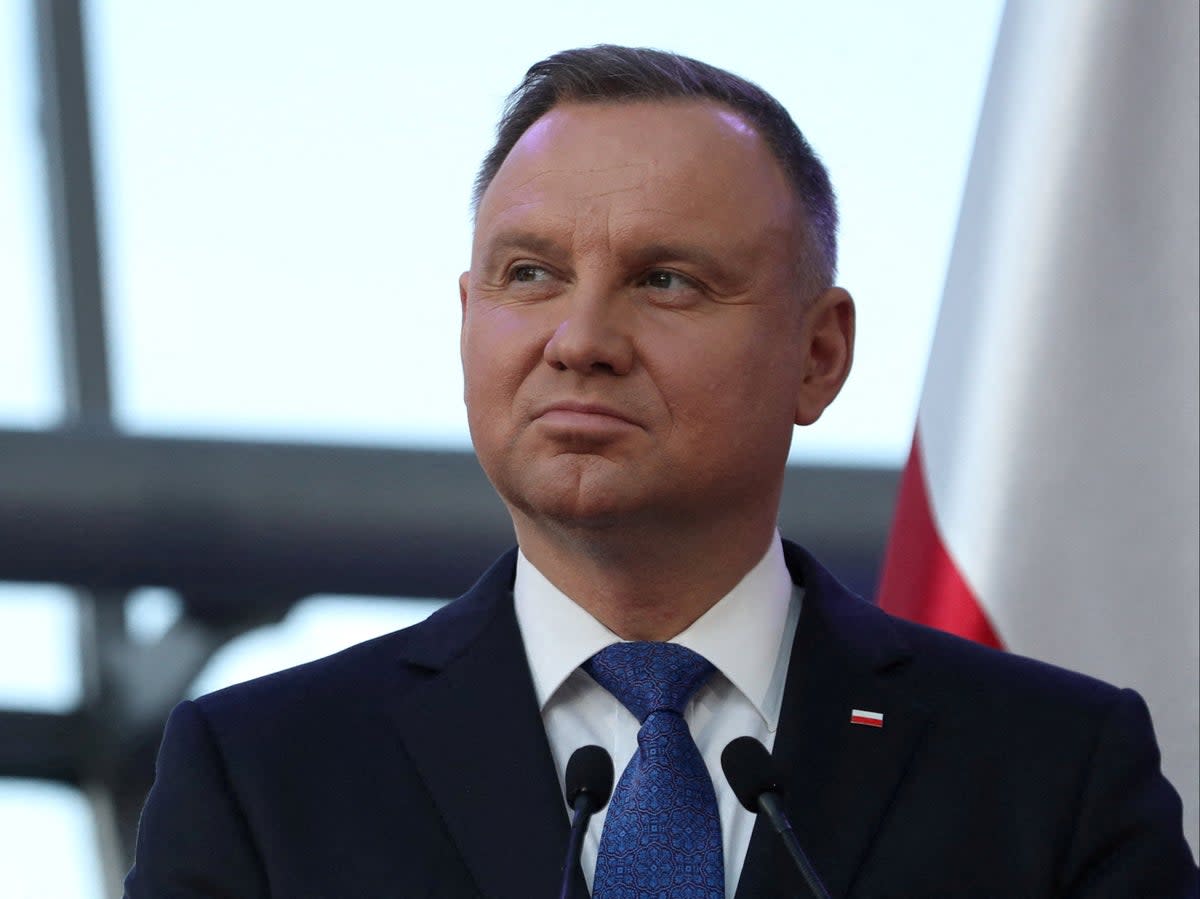 Poland’s president has claimed talks with Russian leader Vladimir Putin are like negotiating with Adolf Hitler (Kacper Pempel/Reuters)