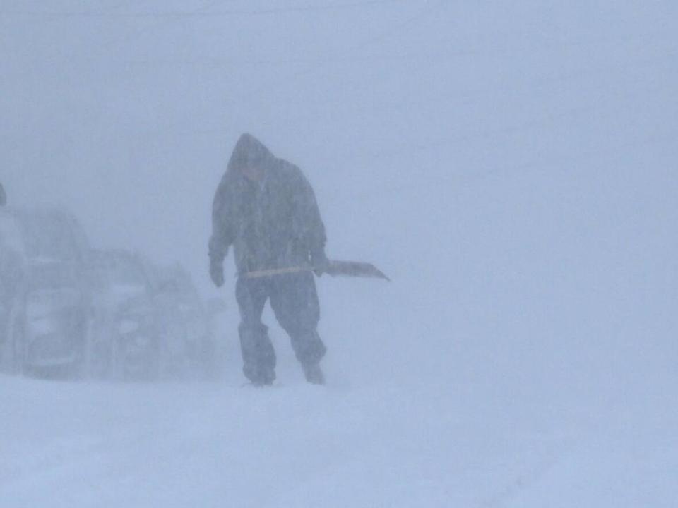 Most of Newfoundland and Labrador is under extreme cold and wind warnings, while northern Labrador is facing down a weekend blizzard.  (Meg Roberts/CBC - image credit)