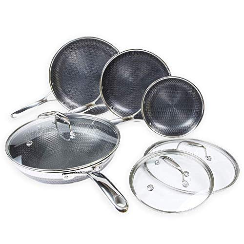 Hexclad 7-Piece Hybrid Nonstick Cookware Set