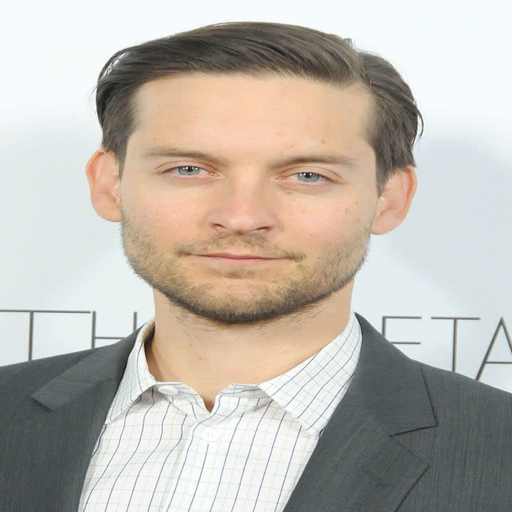 closeup of Tobey Maguire