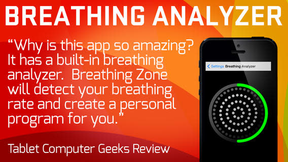 Breathing Zone  放鬆呼吸練習輔助軟體，app說明由三嘻行動哇@Dr.愛瘋所提供