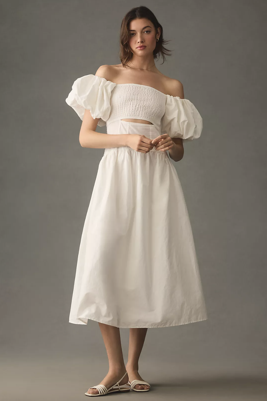 Moon River Off-The-Shoulder Cutout Maxi Dress (photo via Anthropologie)