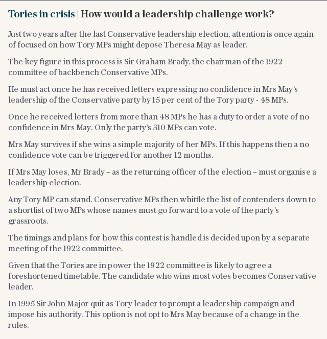 Tories in crisis | How would a leadership challenge work?