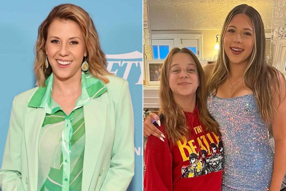 <p>Randy Shropshire/Variety via Getty; jodiesweetin/Instagram</p> Jodie Sweetin and her daughters.