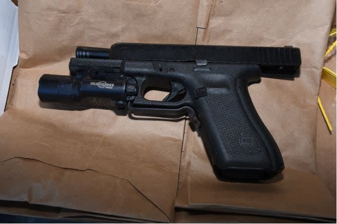 Glock model 17 pistol fired by the Ontario Provincial Police officer in the Bourget shooting. This image was released in an SUI report on Sept. 15, 2023.
