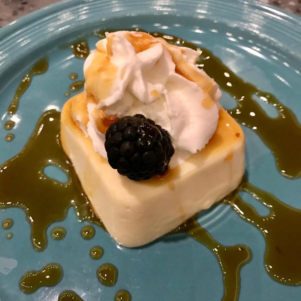 Parchita, passionfruit mousse with passionfruit reduction, was on the dessert menu at Noche Restaurante and Bar in Greendale in late summer. The restaurant changes its menu focusing on three Latin American and Caribbean cuisines quarterly.