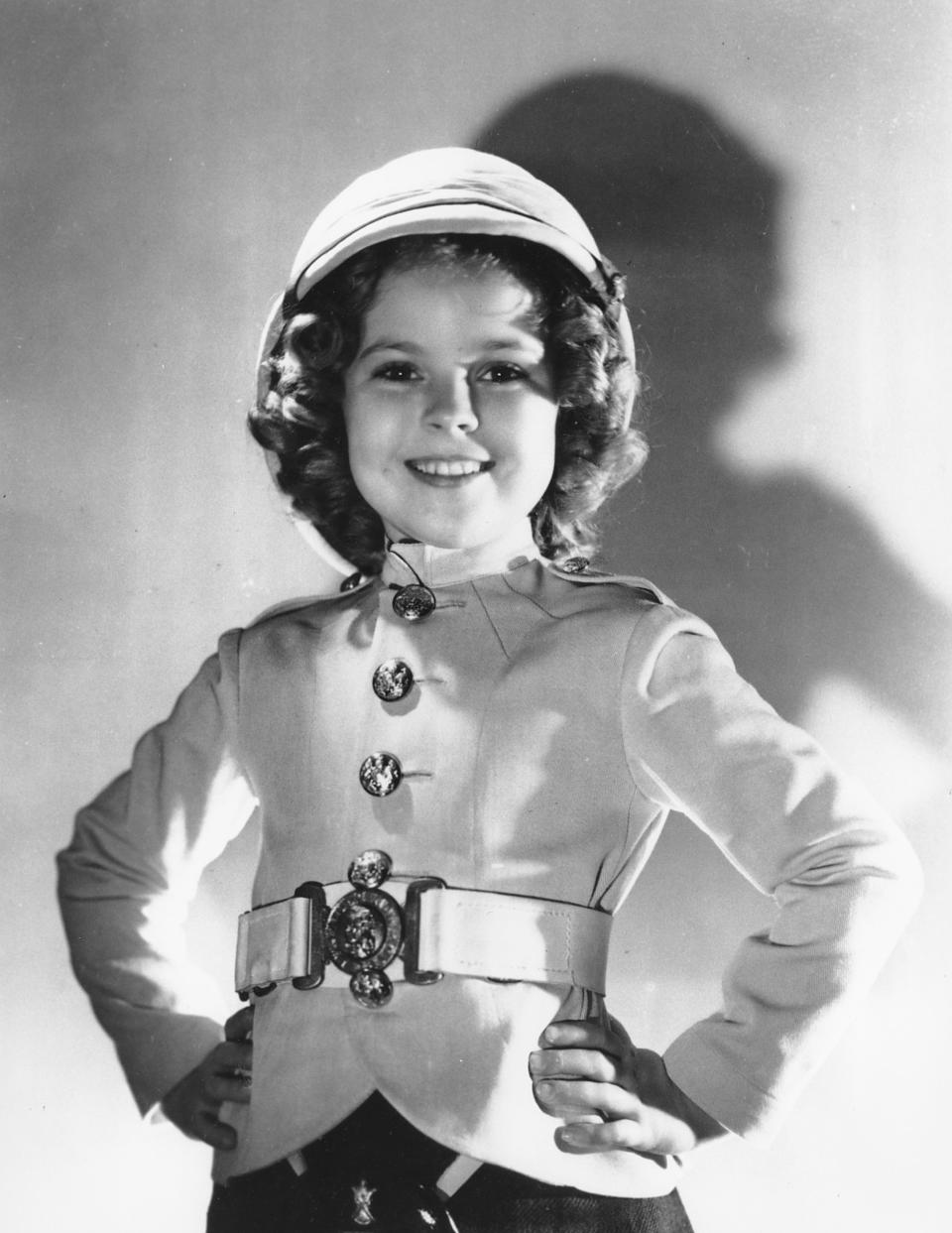 FILE - In this undated file publicity photo, actress Shirley Temple is shown as she appeared in "Wee Willie Winkie" in 1937. Ms. Temple, who was born in 1928 and began acting at the age of three, received an honorary Academy Award in 1934 for her contributions as a child film star. (AP Photo, File)