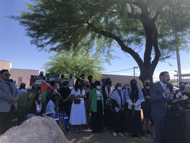 Several people who were arrested for protesting on campus at ASU last month appeared in court on May 14, 2024, for an arraignment where a judge dismissed the case because no complaint was filed.