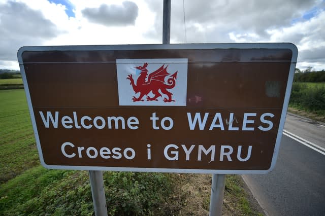 A welcome to Wales sign near Llangua in Monmouthshire, south-east Wales (Ben Birchall/PA) 