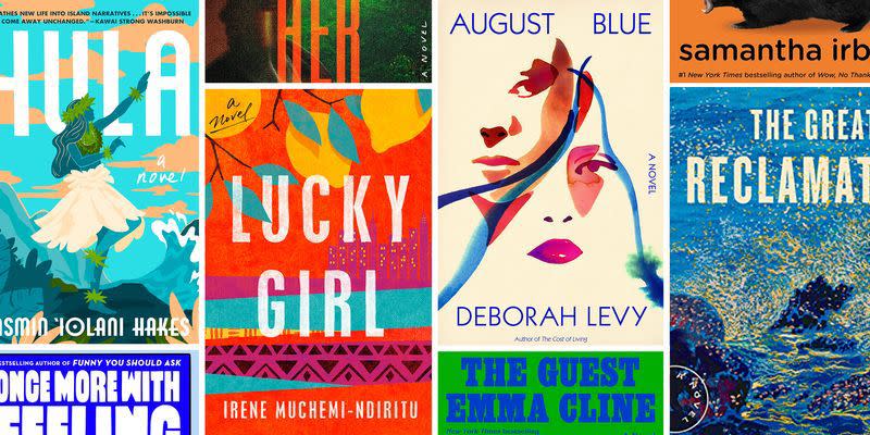 a collage of beach reads in a roundup of the best summer beach reads 2023