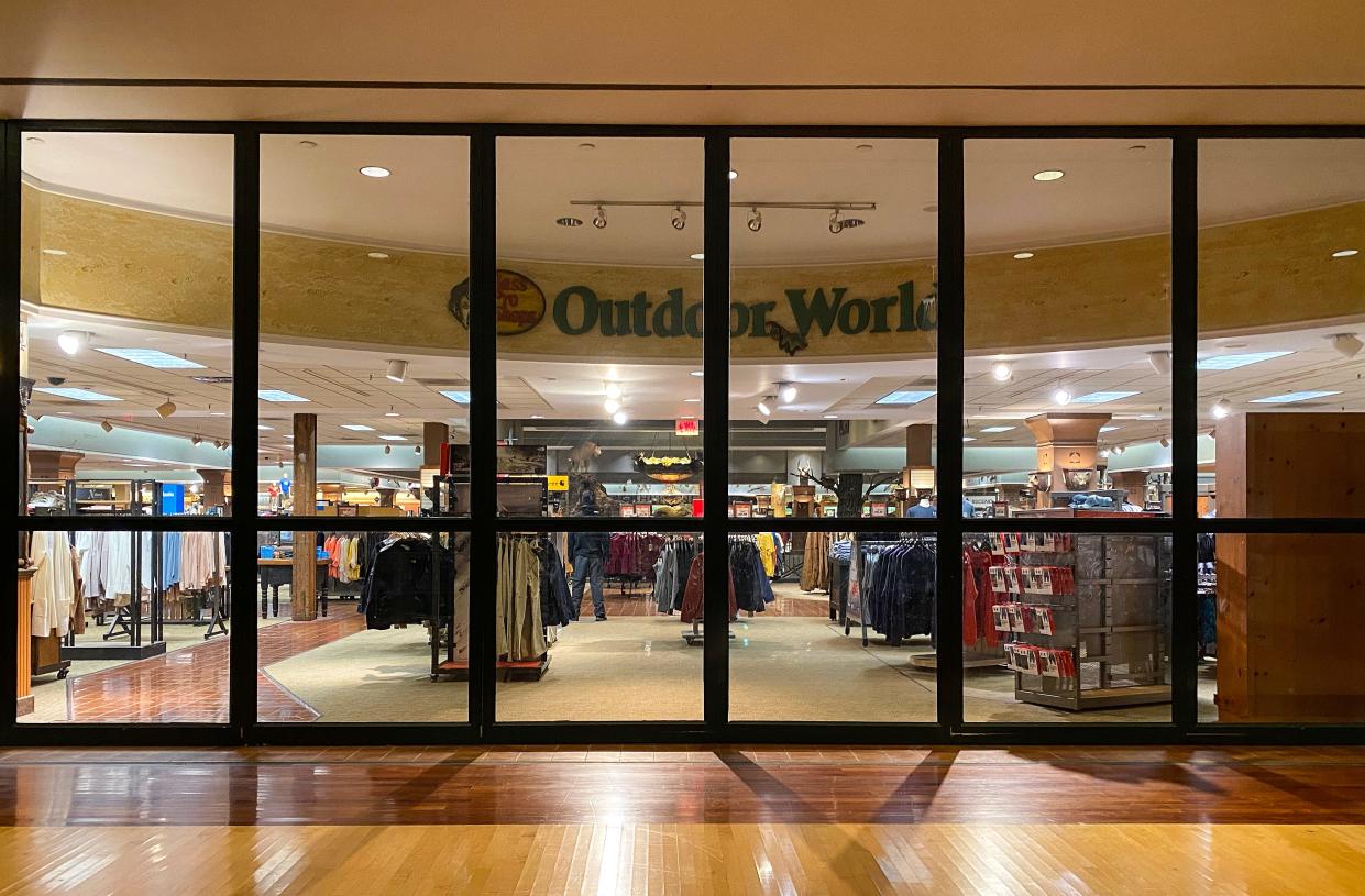 A view inside Bass Pro Shops at Cincinnati Mall in March 2021. The outdoor retailer, which opened at the struggling mall in 2000, will shut its doors there for good Jan. 13 and move to a new mega store near Interstate 75 in West Chester in February.