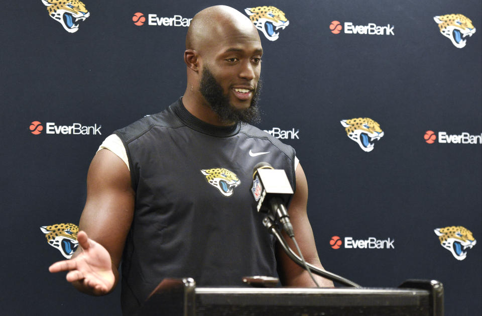 Jacksonville Jaguars rookie Leonard Fournette was involved in a three-car accident on Tuesday, but he was not injured. (AP)