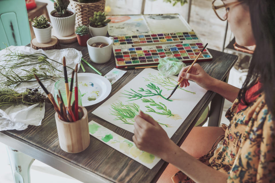 Creative hobbies can help lift your mood and improve your overall wellbeing. (Getty Images)