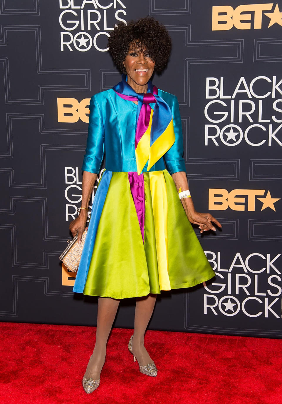 Cicely Tyson in a colorful ensemble 