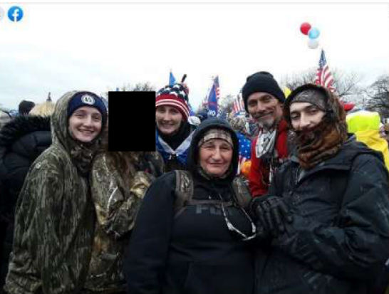 The Munn family at the U.S. Capitol, Jan. 6, 2021. / Credit: Government exhibit