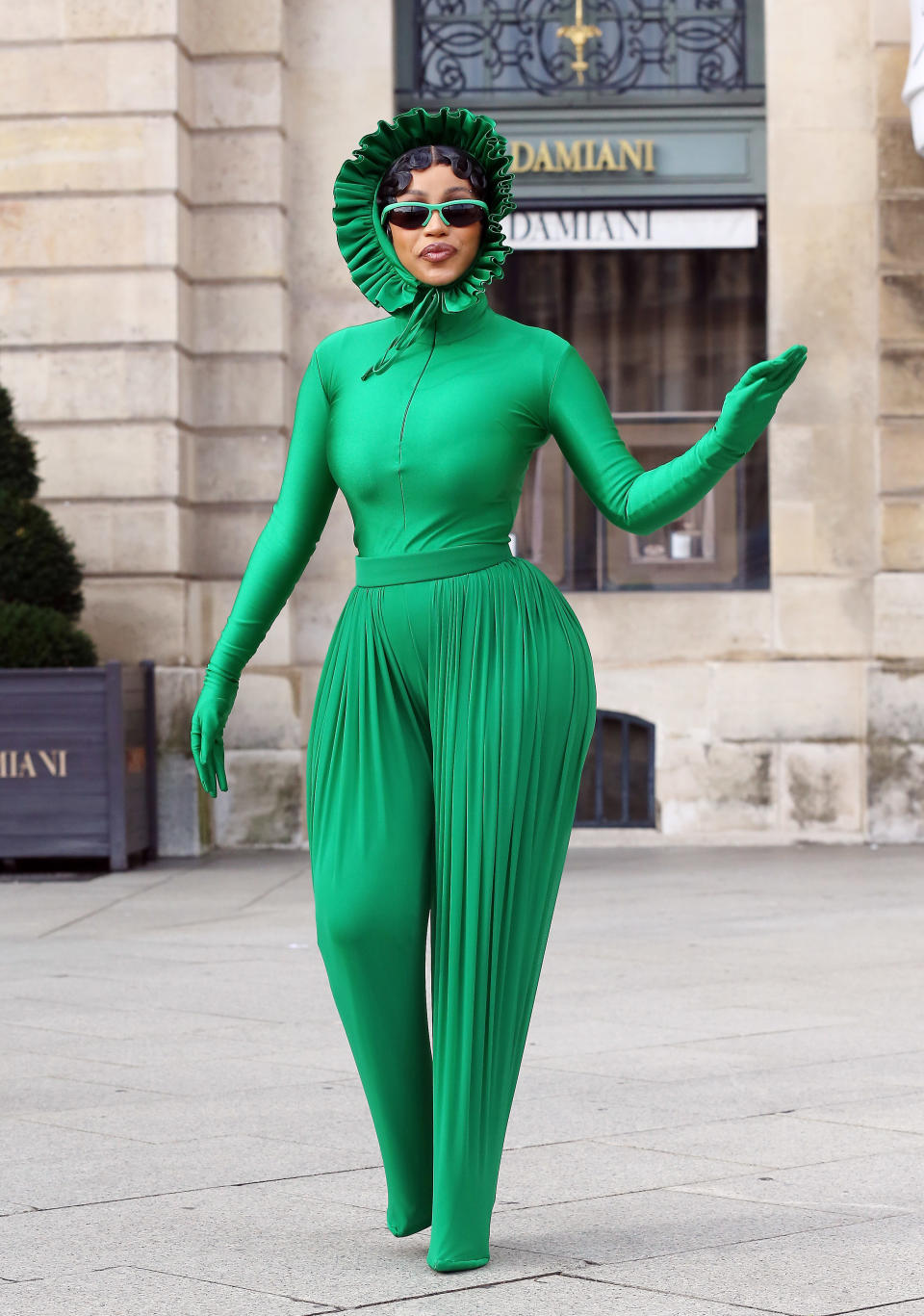 Cardi B strolls through Paris, France during Paris Fashion Week, Oct. 3. - Credit: KCS Presse / MEGA