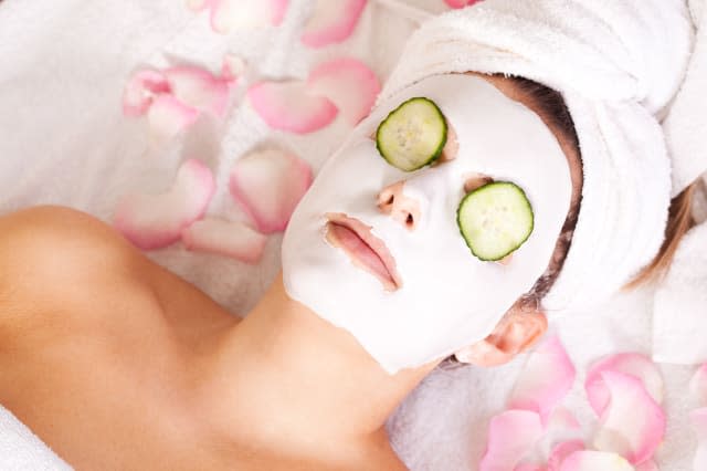 facial mask. spa studio shot