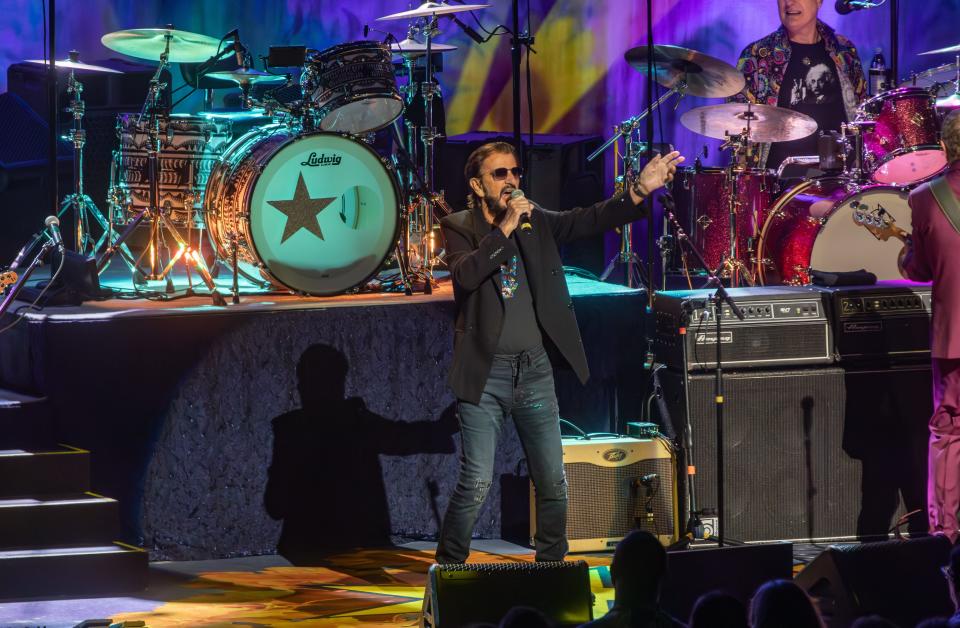 Ringo Starr and His All-Starr Band perform at the Miller High Life Theatre in Milwaukee on Saturday, Sept. 30, 2023.