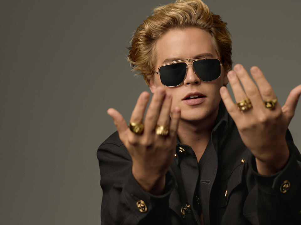 Cole Sprouse in the Versace Eyewear campaign. - Credit: Courtesy