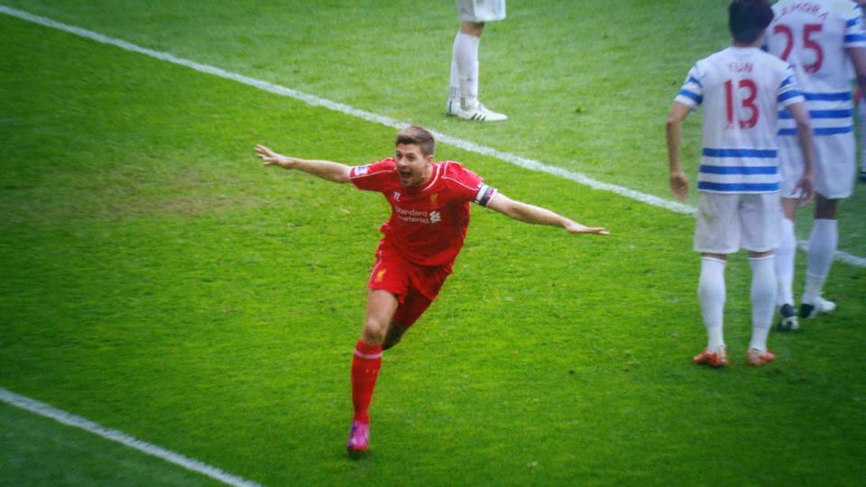 Hero: Former Liverpool captain and midfielder Steven Gerrard made 504 Premier League appearances