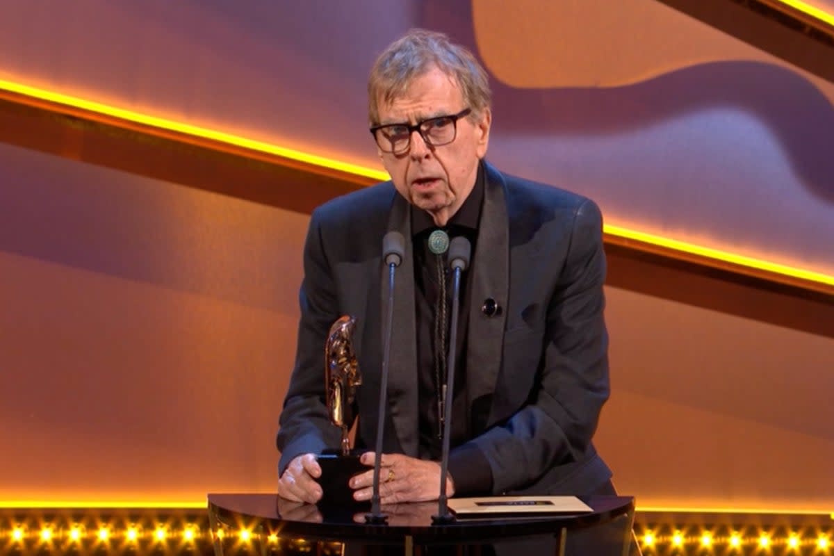 Timothy Spall with his Best Actor Bafta (BBC)