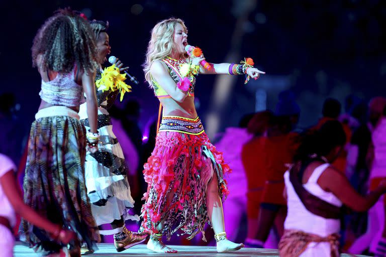 Shakira interpreta "Waka Waka" en la previa de la final del Mundial 2010, en Sudáfrica