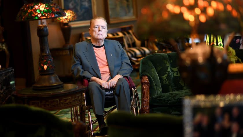 BEVERLY HILLS. CALIFONRIA MARCH 14, 2017-Publisher Larry Flynt sits in his office in Beverly Hills. Flynt will be remodeling his casino in Gardena. (Wally Skalij/Los Angeles Times)