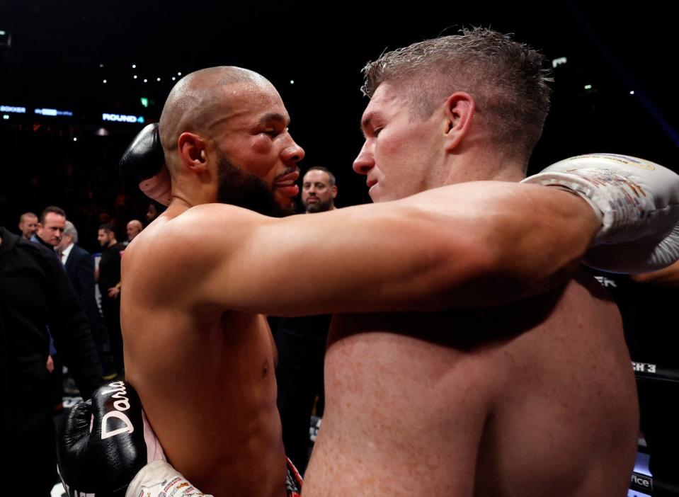 Liam Smith (right) stopped Chris Eubank Jr in Round 4 in January  (Action Images via Reuters)