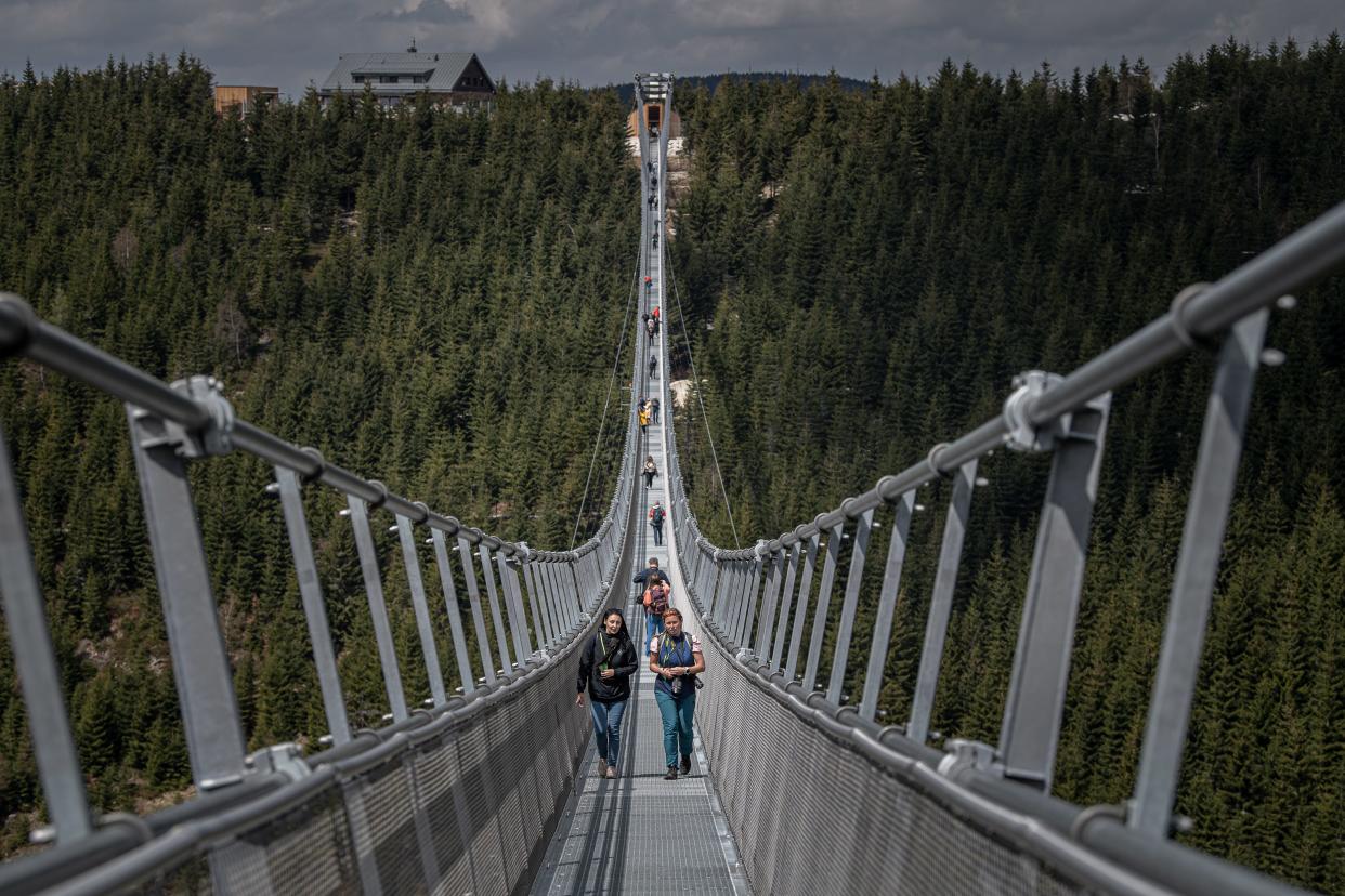 Sky Bridge 721 in the Czech Republic, the world's longest pedestrian suspension bridge