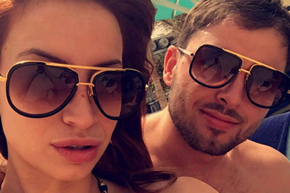 Accused: Arthur Collins with ex-girlfriend Ferne McCann