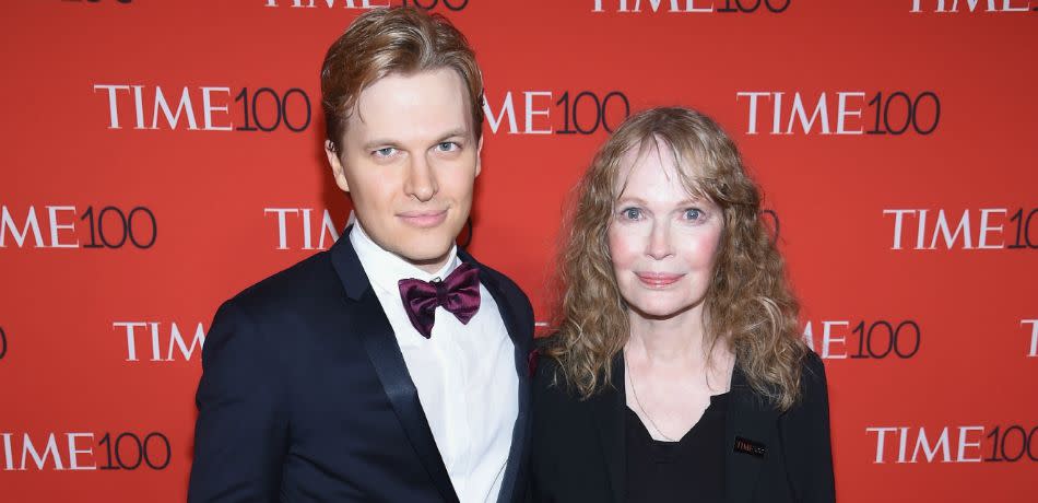Ronan Farrow (L) and Mia Farrow attend the 2017 Time 100 Gala at Jazz at Lincoln Center