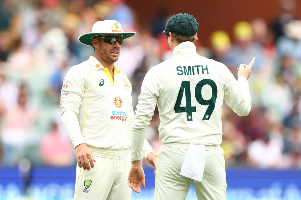 David Warner and Steve Smith, pictured here in the field for Australia during the second Test.