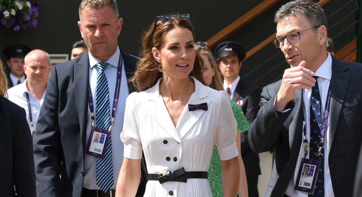 Kate Middleton's white Wimbledon dress is finally available to buy [Image: Getty]