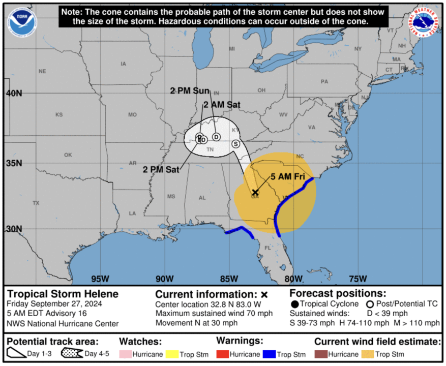 Hurricane Helene live tracker Storm batters Southeast after Florida