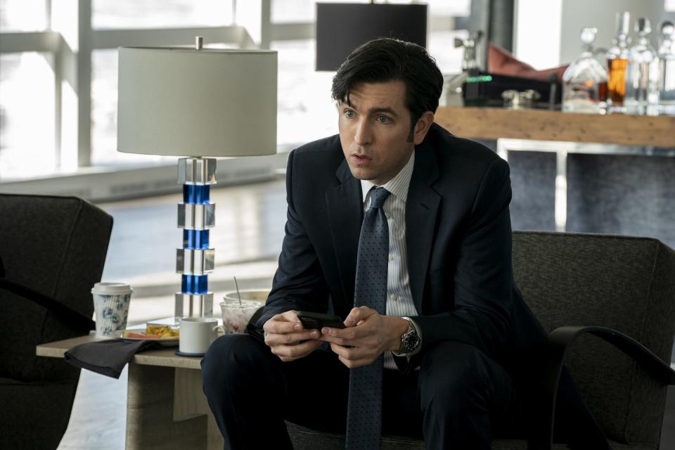 succession nicholas braun as greg hirsch