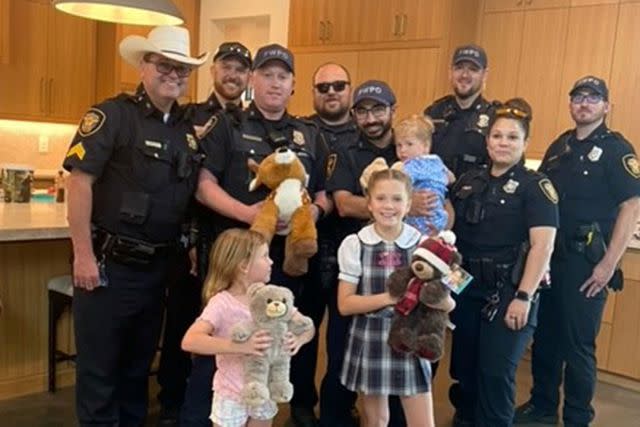 <p>facebook</p> Texas police officers reunite with child they saved