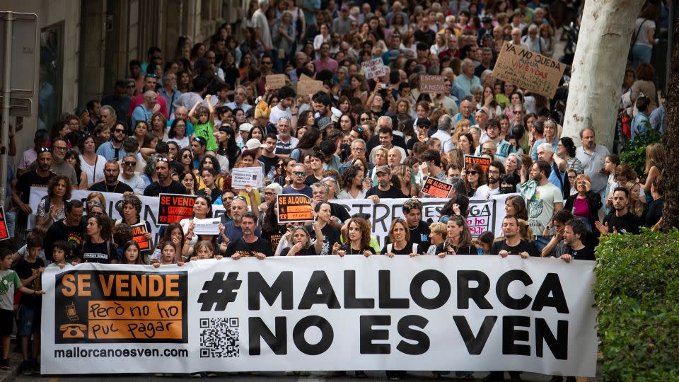 2024 has seen multiple anti-tourism protests from Mallorcan residents. - Jaime Reina/AFP/Getty Images