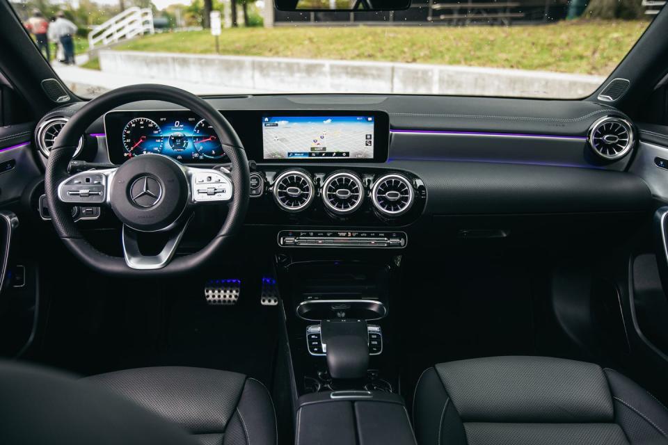 <p>Design tricks such as a dashboard raked steeply toward the firewall make the A-class almost TARDIS-like in its roominess.</p>