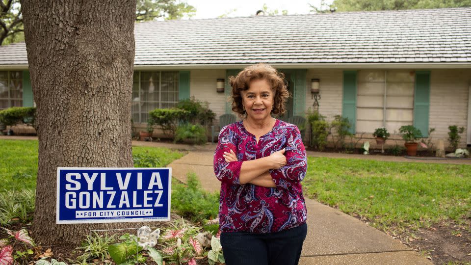 Sylvia Gonzalez, a 76-year-old retiree and a resident of Castle Hills, Texas, who was arrested in punishment for criticizing the city's management and officials. - From Institute for Justice