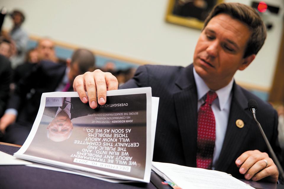 Ron DeSantis, then a member of the House Judiciary Committee, photographed during a committee hearing on Capitol Hill, May 24, 2016.