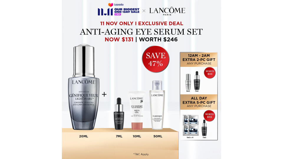 Lancome Advanced Génifique Yeux Light-Pearl Eye Serum 20ml. (Photo: Lazada SG)