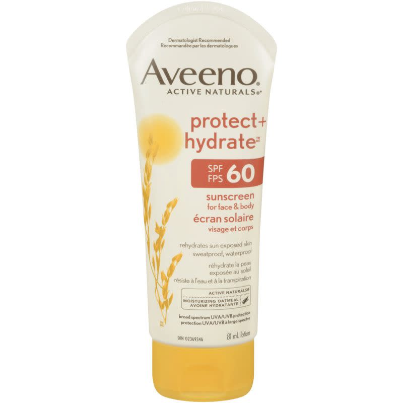 Aveeno Protect + Hydrate Sunscreen for Face & Body SPF 60