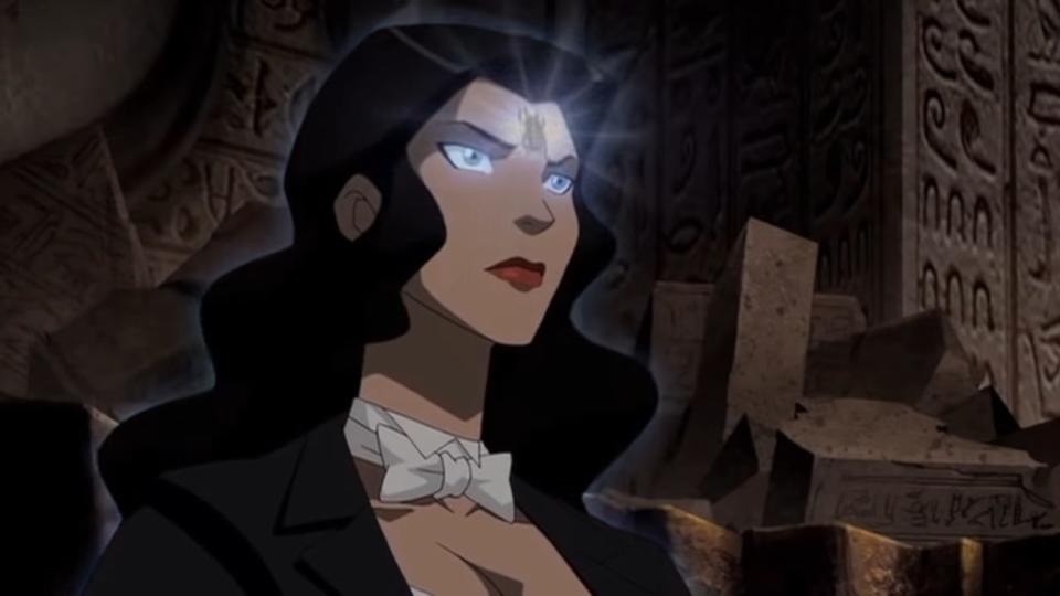 Zatanna with a glowing rune on her forehead in "Young Justice"