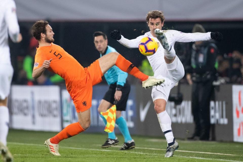 <p>Toujours pas de but à la 30e minute de jeu à Rotterdam. Et l’équipe de France n’a, pour le moment, pas été dangereuse offensivement… (crédit Getty) </p>