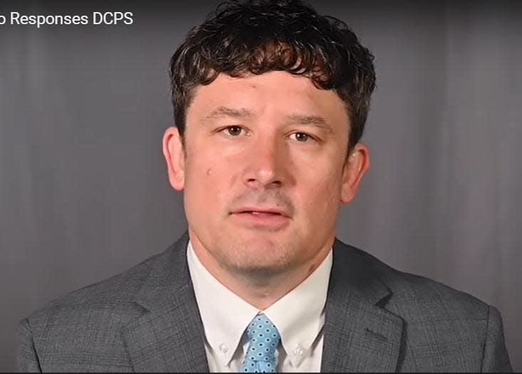 Daniel Smith, Loudoun County. Va. schools chief of staff, is shown in a YouTube video posted as part of his application to become superintendent of Duval County Public Schools.