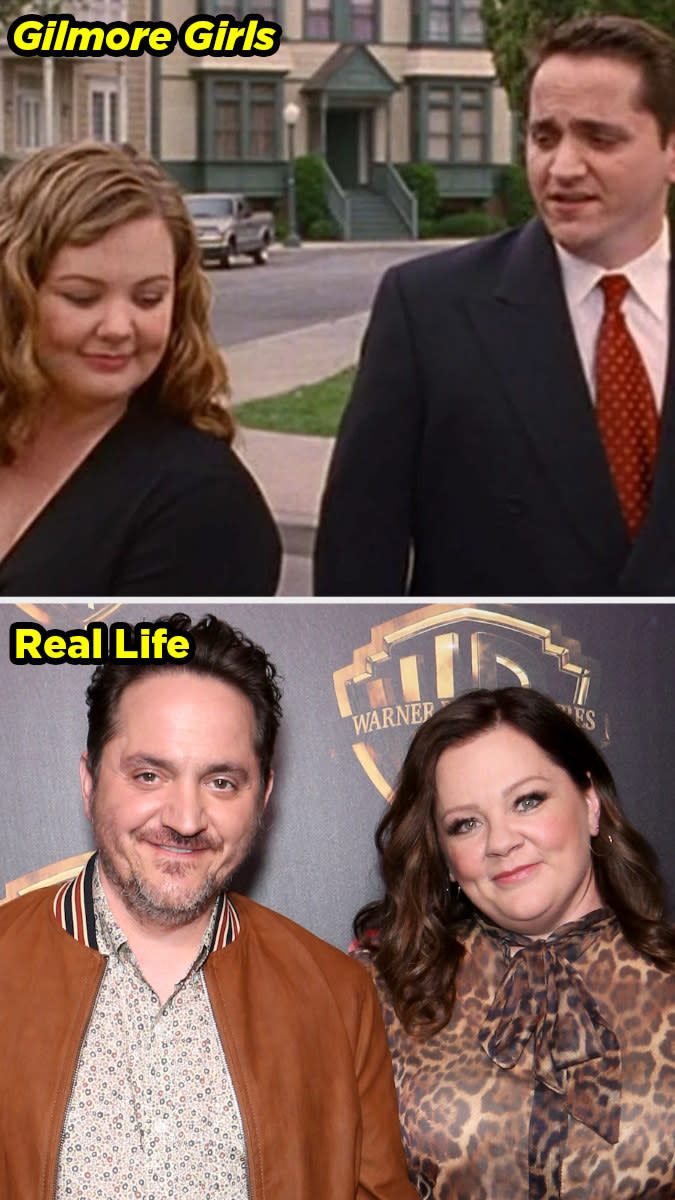 Ben and Melissa on Gilmore Girls vs them IRL