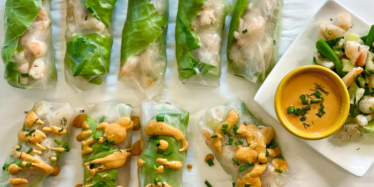 Shrimp and Mango Rice Paper Rolls