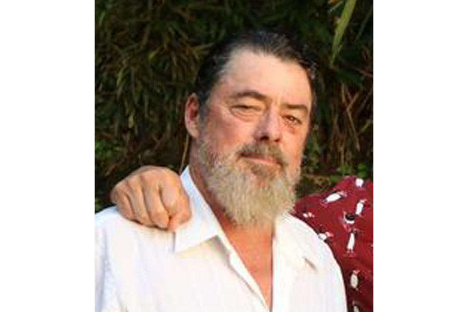 In this undated photo released by the Hawaii Police Department is Mark Knittle. Rescuers searched for a third day Tuesday, Jan. 17, 2023, for a Hawaii fisherman who went overboard from a boat after hooking a tuna over the weekend, authorities said. Knittle, 63, of Captain Cook, was fishing with a friend off Honaunau on the Big Island on Sunday, Jan. 15, when he hooked an ahi, or tuna, police said. (Hawaii Police Department via AP)